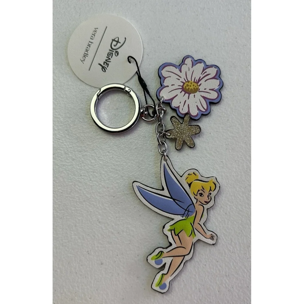 Vera Bradley Disney Tinkerbell Keychain Bag Charm NEW Tinker Bell Key Ring